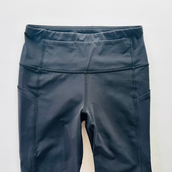 Lululemon Pace Rival Crop SE Marathon Mesh Black Size 4 Crossfit Gym Run - Picture 4 of 9